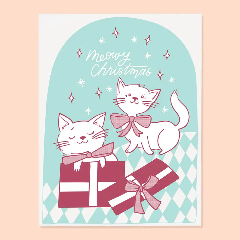 Meowy Xmas Card (Set of 6) Greeting Cards The Good Twin