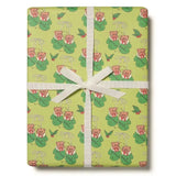 Wrapping Paper with Bears in green mittens
