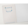 Notebook with a decorative cover and lined pages on a white background