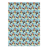 Wrapping paper with holiday penguins 