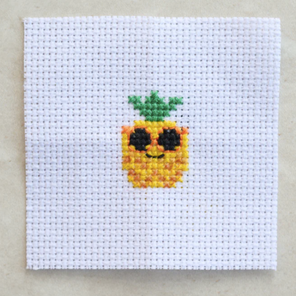 Kawaii Pineapple Mini Cross Stitch Kit In A Matchbox