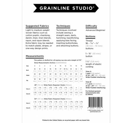 Austin Dress Pattern Pattern Grainline Studio Size 0-18 B-Cup