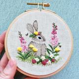 Berry Patch Bunny Beginner Embroidery Kit