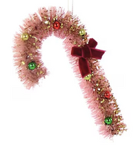 Bottle Brush Candy Cane Ornament Ornament Cody Foster and Co. Pink