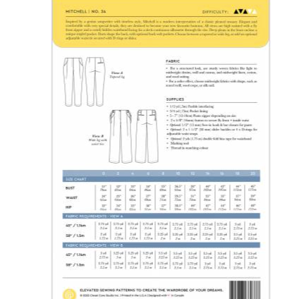 Mitchell Trousers Pattern Pattern Closet Core Patterns