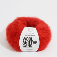 Take Care Mohair Yarn Wool and the Gang Lipstick Red Mohair