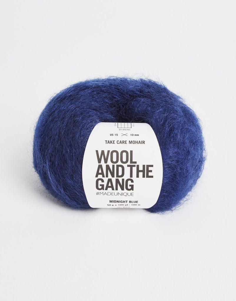 Take Care Mohair Yarn Wool and the Gang Midnight Blue