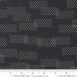 Black canvas with abstract white dot pattern