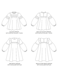 Marnie Blouse & Mini Dress Pattern Pattern Tilly and the Buttons