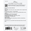 Pattern description sheet with text describing materials and supplies on a white background