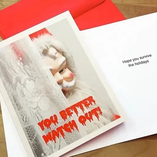 You Better Watch Out Card Greeting Cards Smitten Kitten