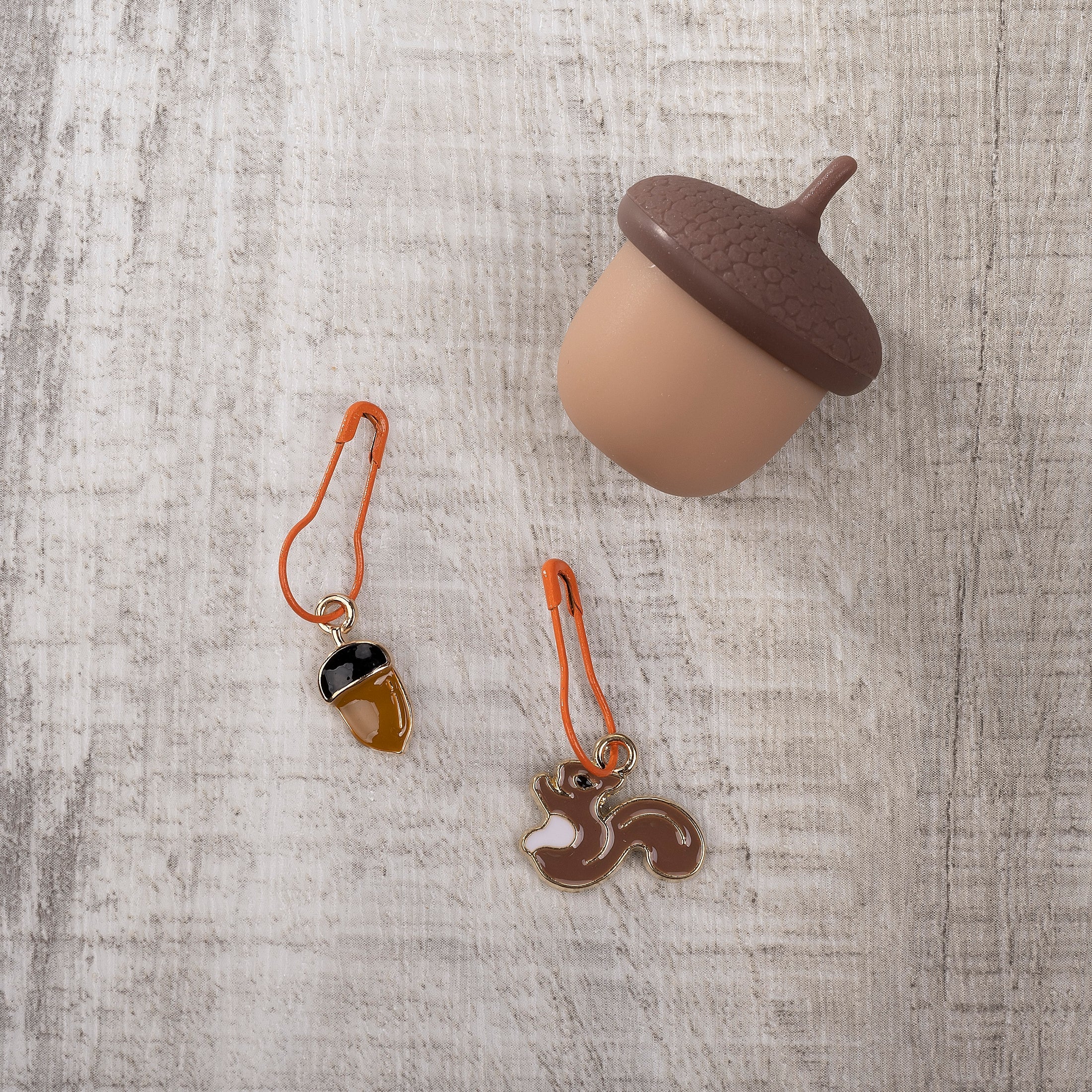 Stitch Markers with Mini Jar - Nut