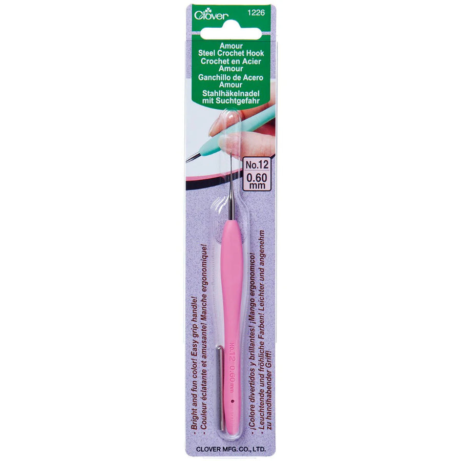 Amour steel crochet hook size 12 (0.60mm)