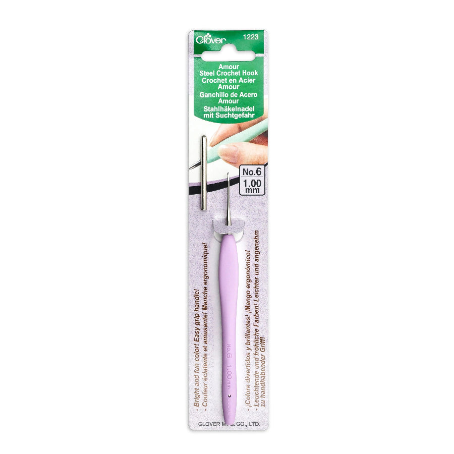 Amour steel crochet hook size 6 (1mm)