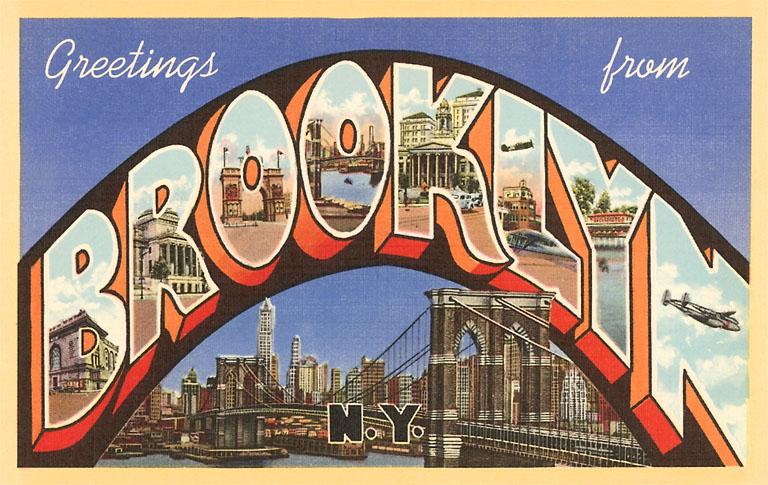 Greetings from Brooklyn Bridge Card Greeting Cards Found Image Press