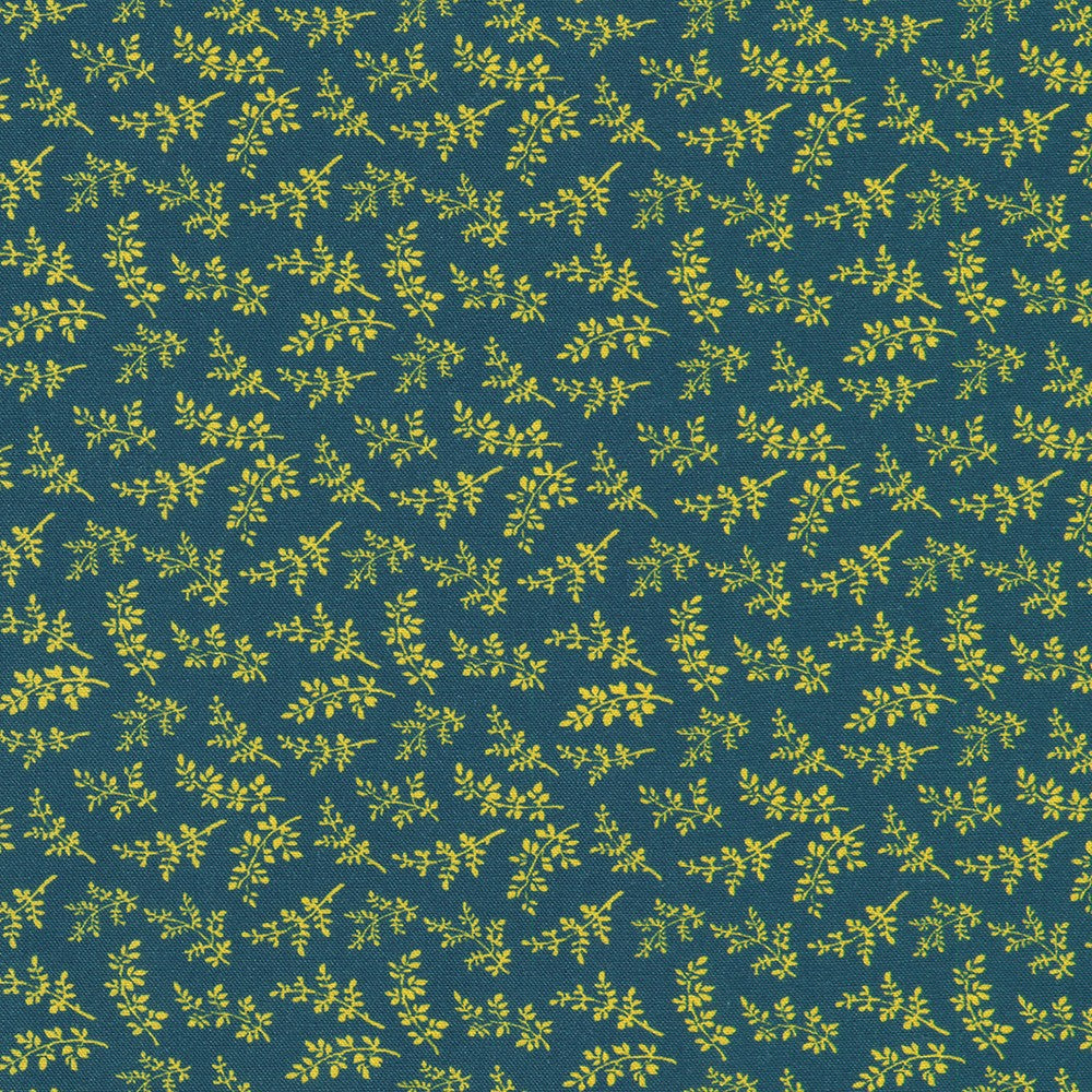 Love Mom Azud Floral by Robert Kaufman in Teal Blue