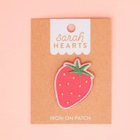 Strawberry iron on patch