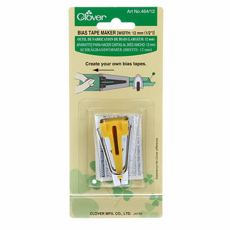 Bias Tape Maker - Multiple Sizes Available Notions Clover 1/2 inch