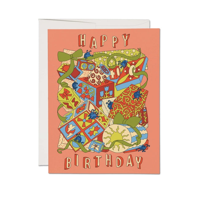 Birthday Bugs Card Greeting Cards Red Cap Cards