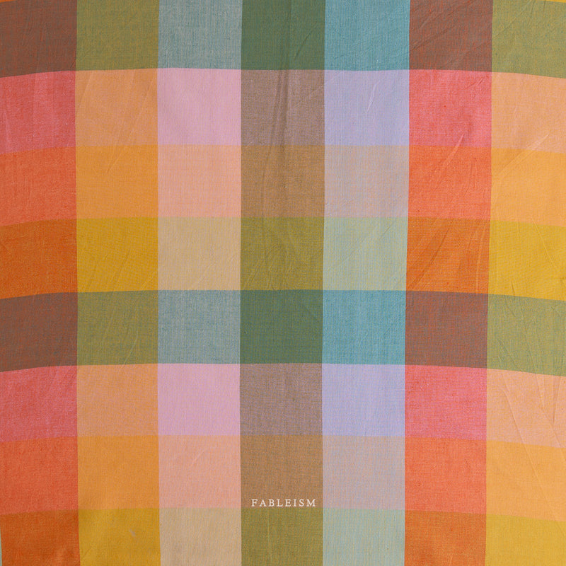 Multicolored checkered fabric 
