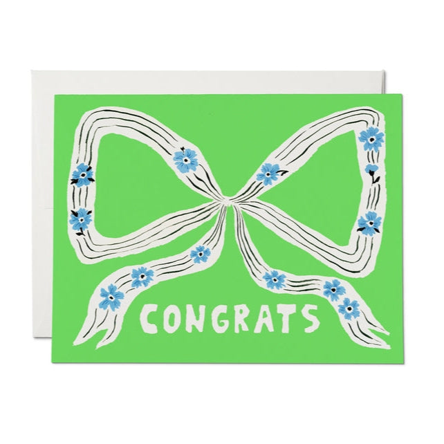 Perfect Bow Congratulations Card Greeting Cards Red Cap Cards