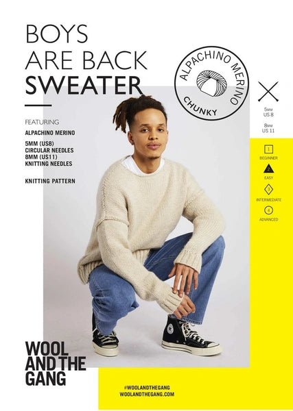 Boys are Back Sweater Knit Pattern Pattern Wool and the Gang
