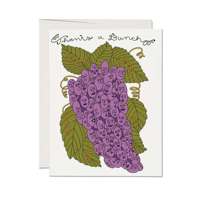 Thanks A Bunch Card Greeting Cards Red Cap Cards