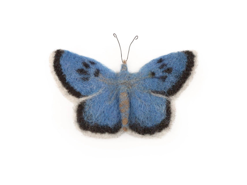 Large Blue Butterfly Needle Felt Kit