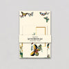 Letter writing set with butterfly designs on a light gray background