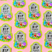 R.I.P. to My Unfinished Crafts Sticker Stickers The Peach Fuzz