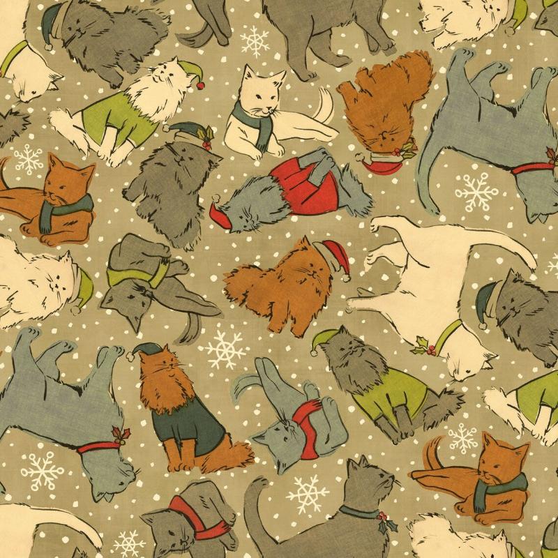 Christmas Cats in Multi Fabric Eeschenck
