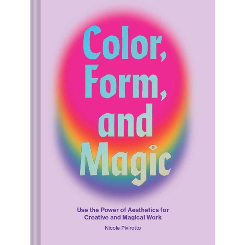 Book cover of 'Color, Form, and Magic' with colorful text on a purple background