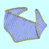 Crochet bandana on a blue background