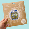 Dilly pickle embroidery kit in packaging