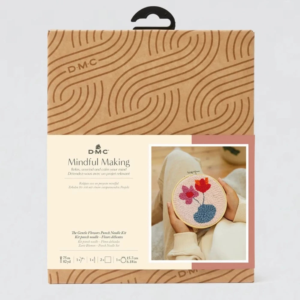 The Gentle Flowers Punch Needle Kit Kit DMC