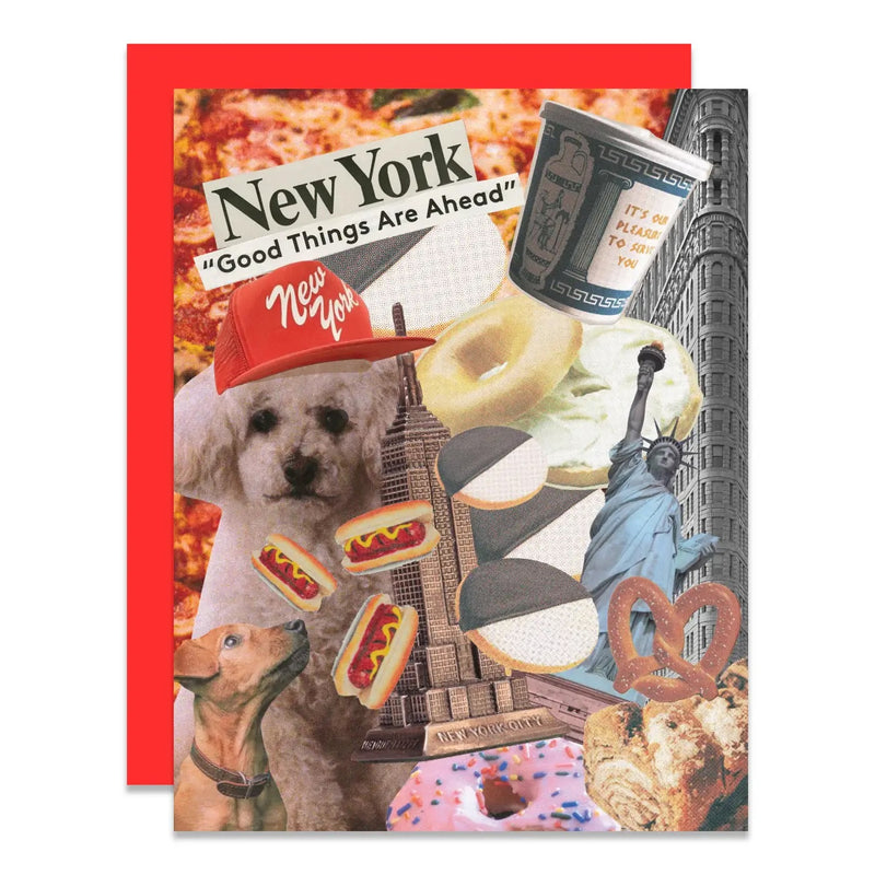 NYC themed collage style greeting card