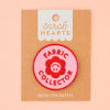 Pink and red fabric collector patch