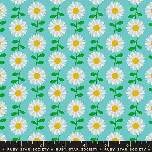 Flowerland Field of Flowers by Ruby Star Society in Turquoise