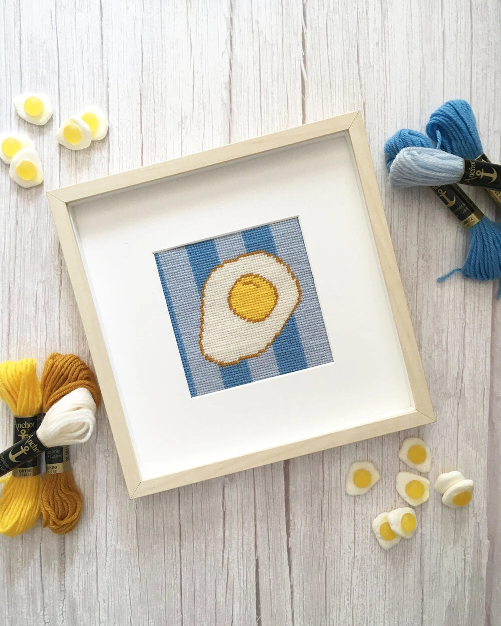 Fried Egg Mini Needle Point Kit