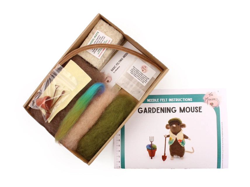 Gardening Mouse Needle Felt Kit