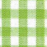 1/4" Gingham Check Poly/Cotton - Lime Fabric Richlin Fabrics