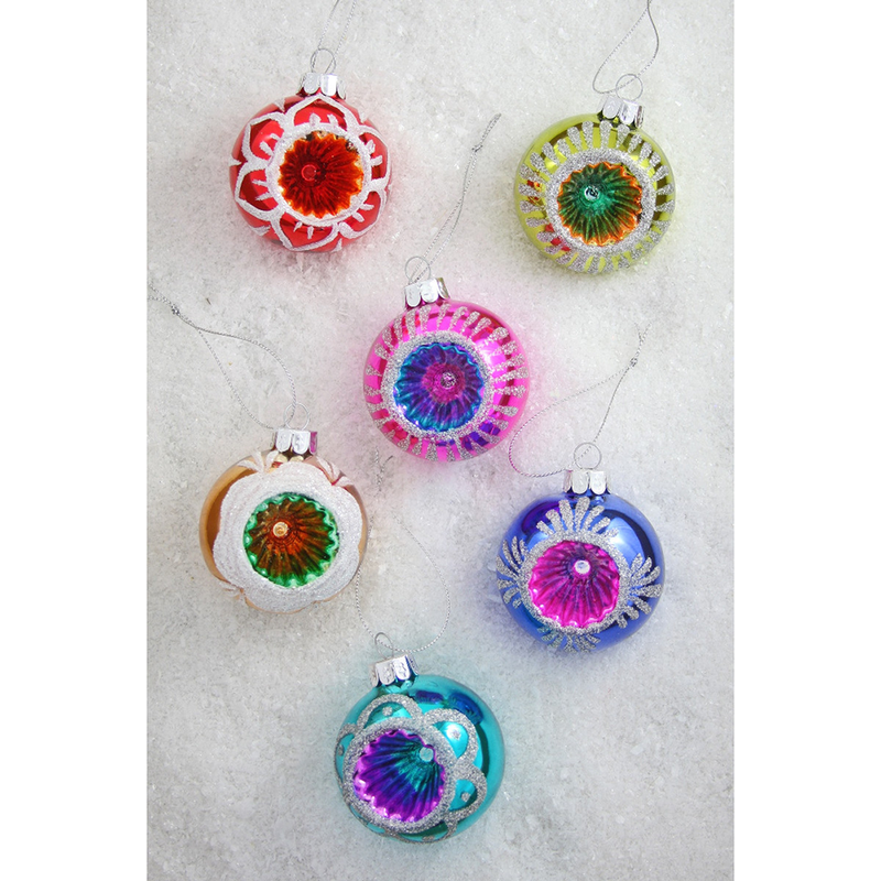 Glitter Indent Retro Ornament Ornament Cody Foster and Co.