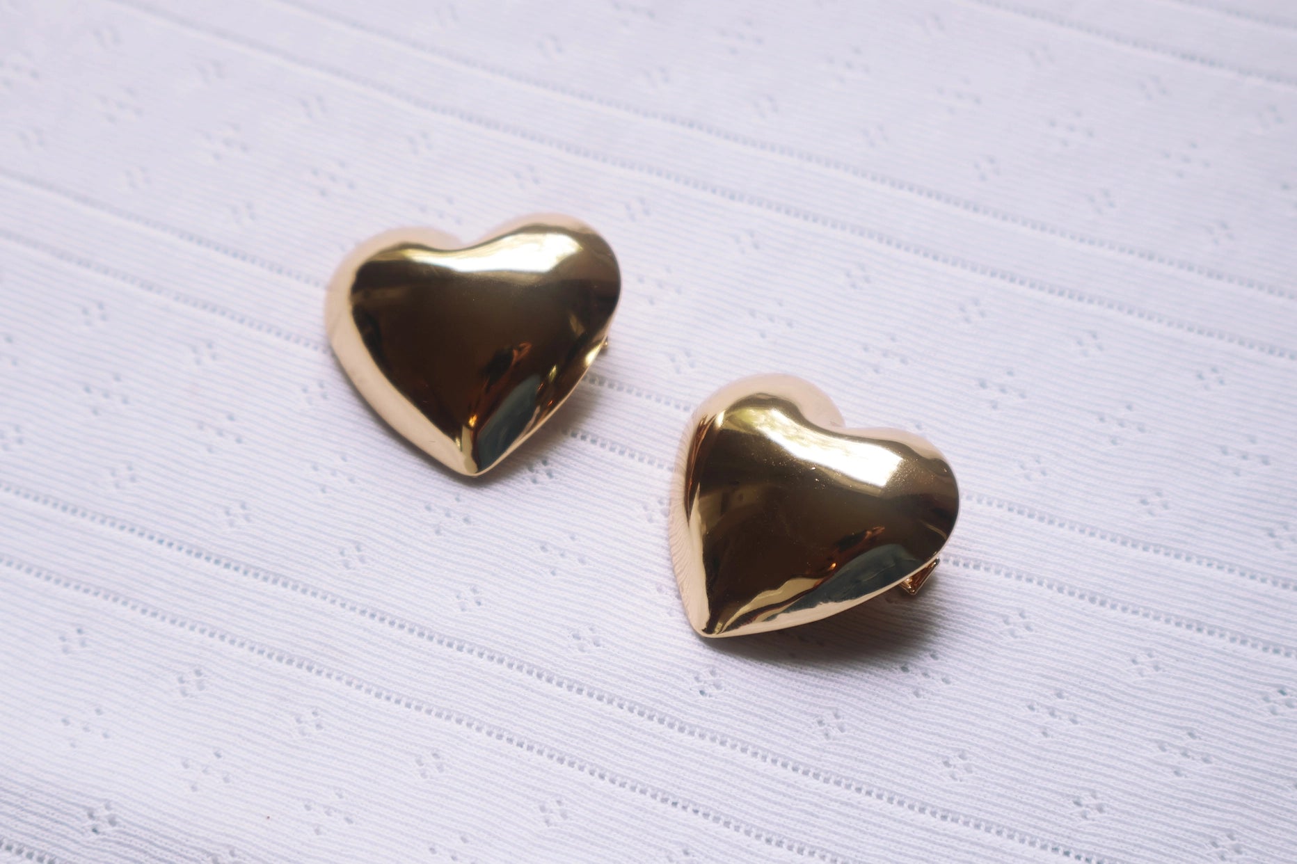 Metallic Heart Clips - Gold Heart Set (Large)