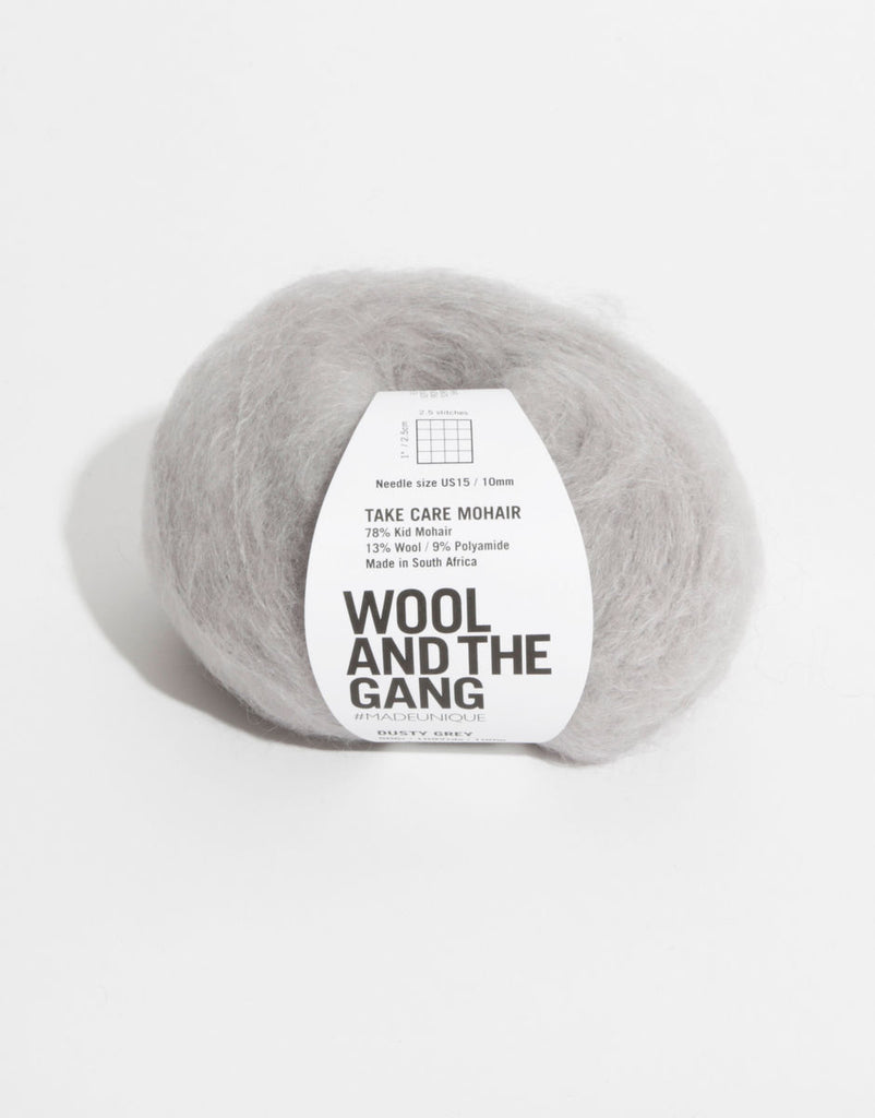 Take Care Mohair Yarn Wool and the Gang Dusty Grey