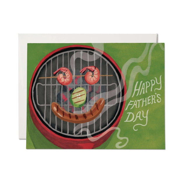 On the Grill Father's Day Card Greeting Cards Red Cap Cards