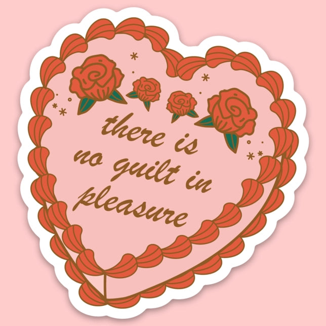 No Guilt in Pleasure Sticker Stickers Tender Ghost