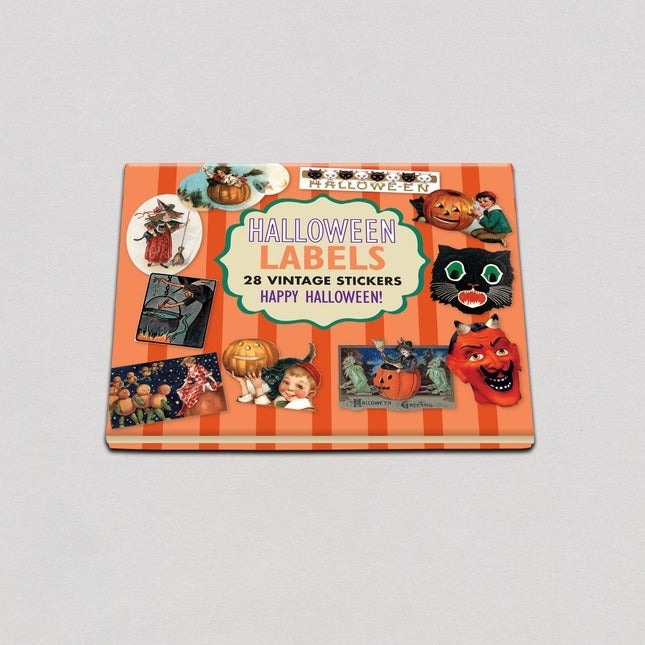 Halloween-themed sticker book with vintage designs on cover.