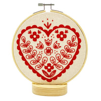 Nordic Heart Complete Embroidery Kit Kit Hook, Line & Tinker