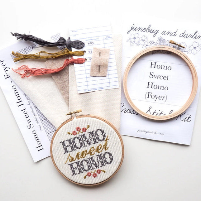 Cross stitch kit contents