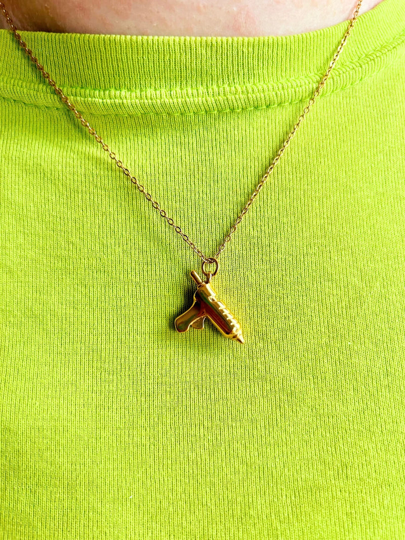 Hot Glue Gun Necklace Accessories The Peach Fuzz